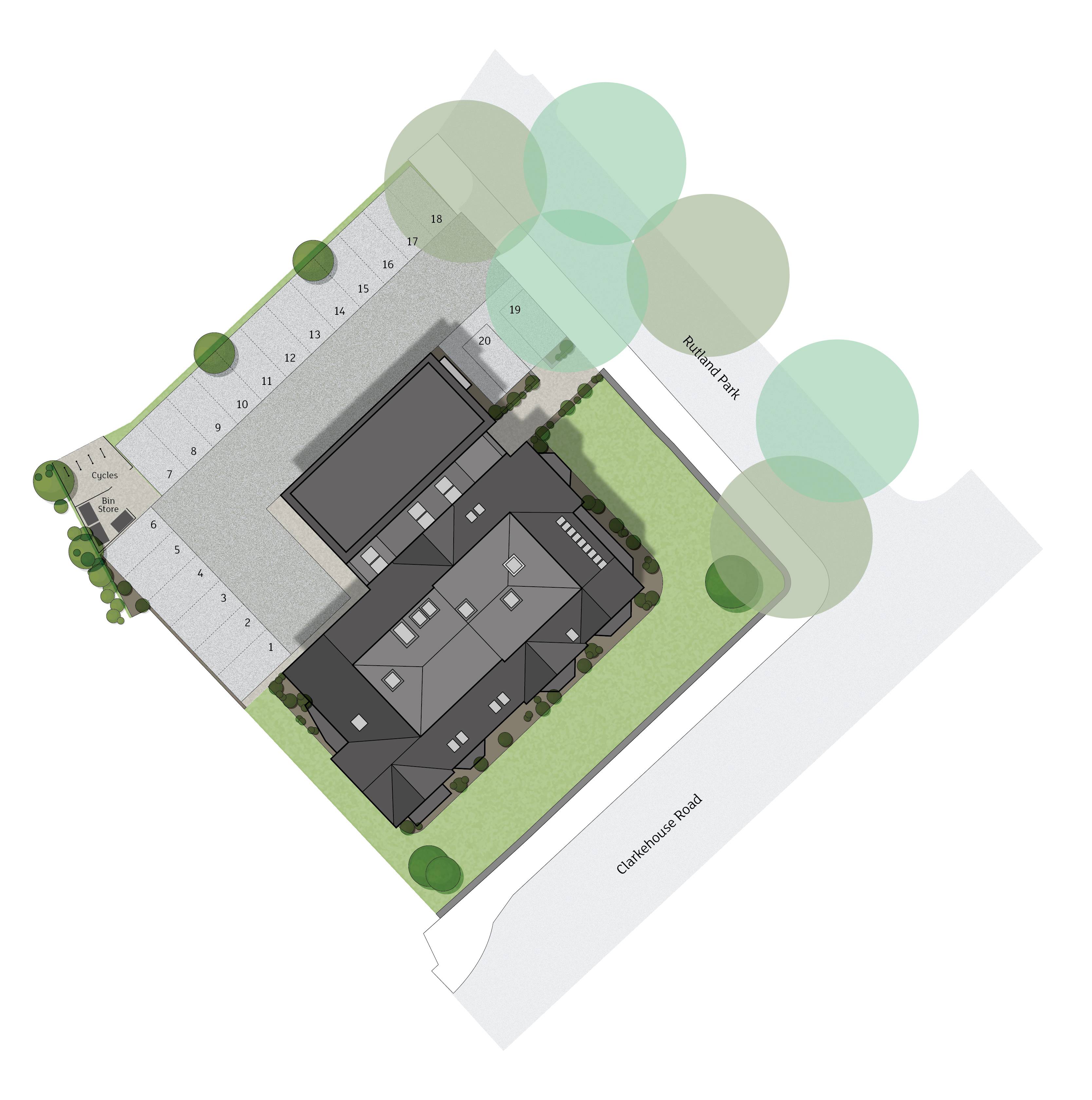 Site plan for Botanical House